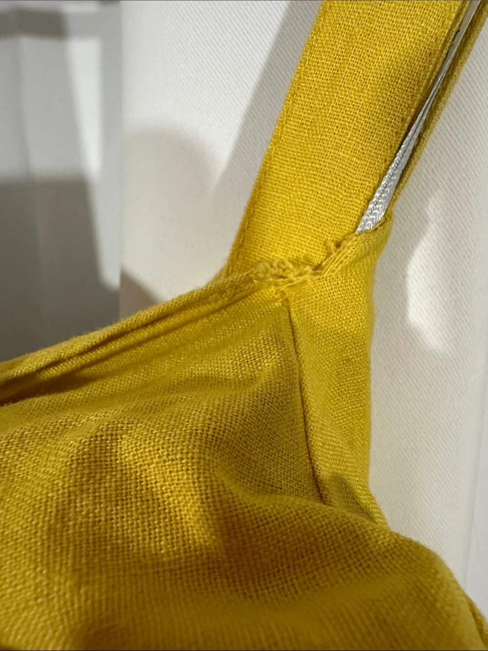 City Chic Yellow Linen Blend Bow Smocked Back Sundress Women's XXL/24 - Picture 9 of 10